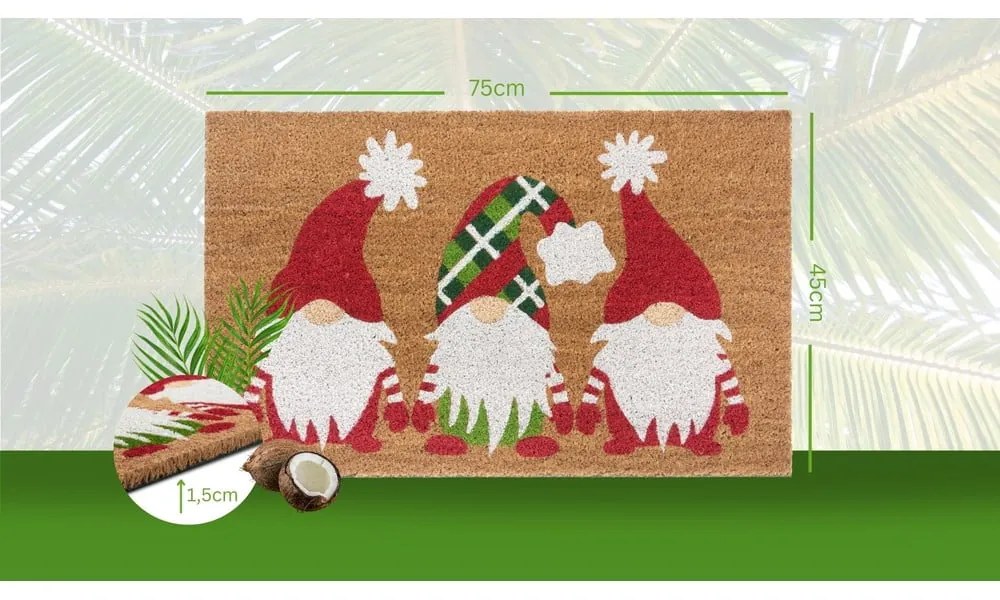 Kókuszrost lábtörlő karácsonyi mintával 45x75 cm – Hanse Home