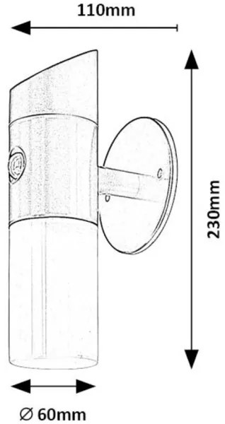 Rabalux 77030 - LUTTO LED 1W 3,7V IP44 fekete napelemes fali lámpa