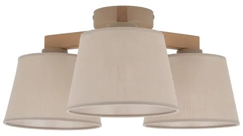 Brilagi - Ráépíthető csillár LATTE SABIA 3xE27/15W/230V fenyő/bézs