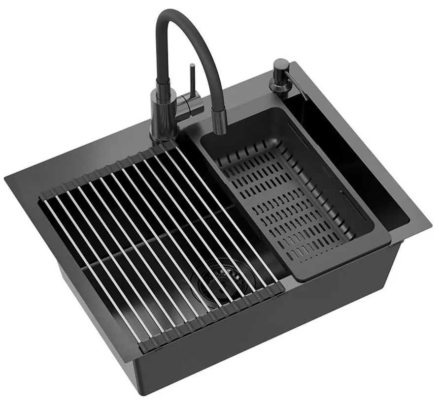 Acél mosogatótálca LUKE 110 WORKSTATION Black