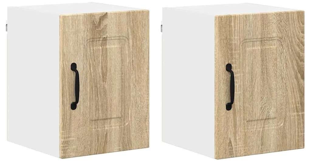 Fali konyhaszekrény 2 pcs Sonoma tölgy 30 x 31 x 40 cm Faanyag