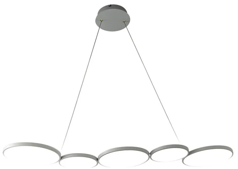 LED Csillár zsinóron OLYMPIA 5xLED/10W/230V szürke