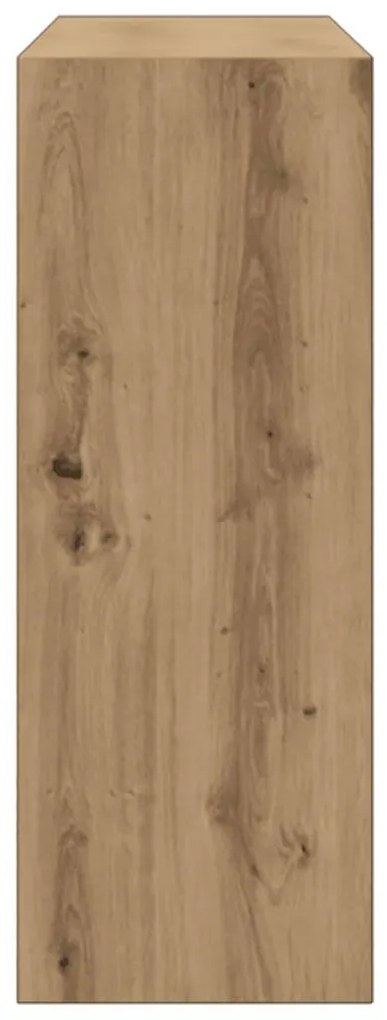 kézműves tölgy színű szerelt fa dohányzóasztal 78 x 30 x 80 cm