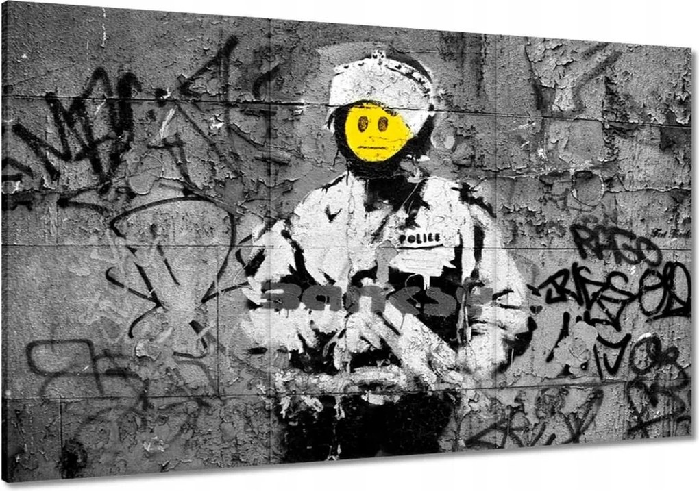 Festmények 120x80 Banksy Smiley