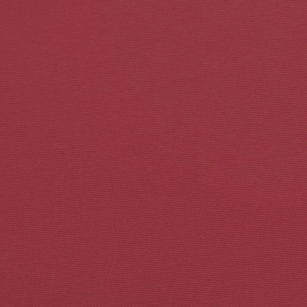 2 db borvörös oxford szövet kerti padpárna 120 x 50 x 7 cm