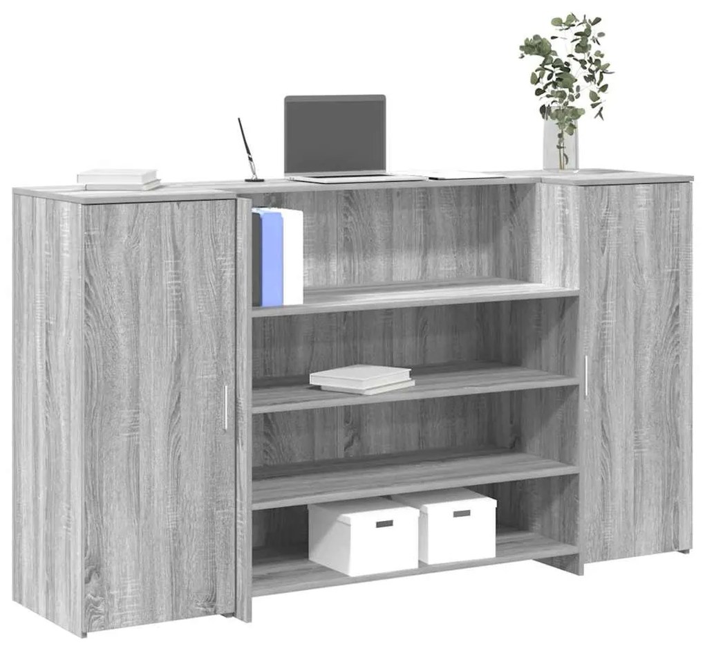 vidaXL recepciós pult szürke sonoma 180x50x103,5 cm szerelt fa