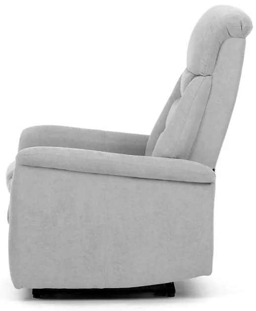 Relax fotel beépített elektromos vezérléssel, szürke szövetkárpittal. TV-925 SIL2