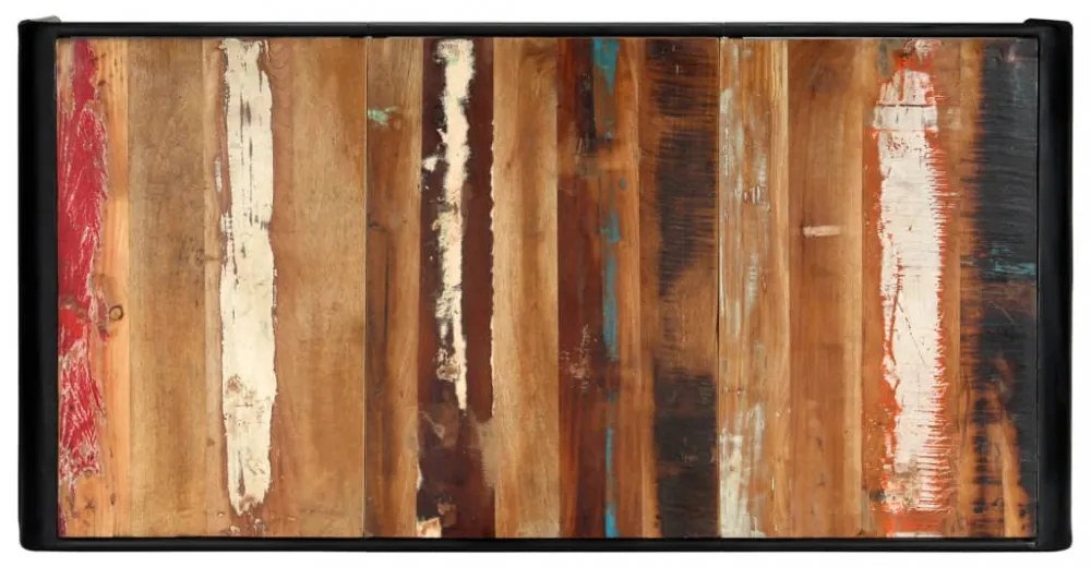 tömör újrahasznosított fa étkezőasztal 180 x 90 x 76 cm