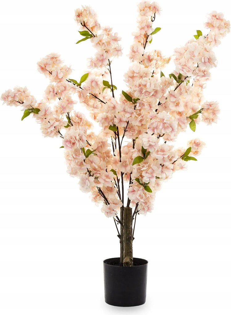 Elegáns műfa rózsaszín virágok műnövény cserépben 86 cm