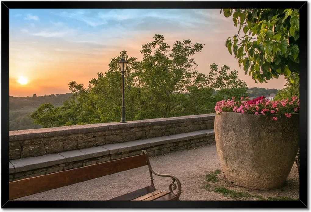 Poszterek keretben 60x40 Naplemente Virágok