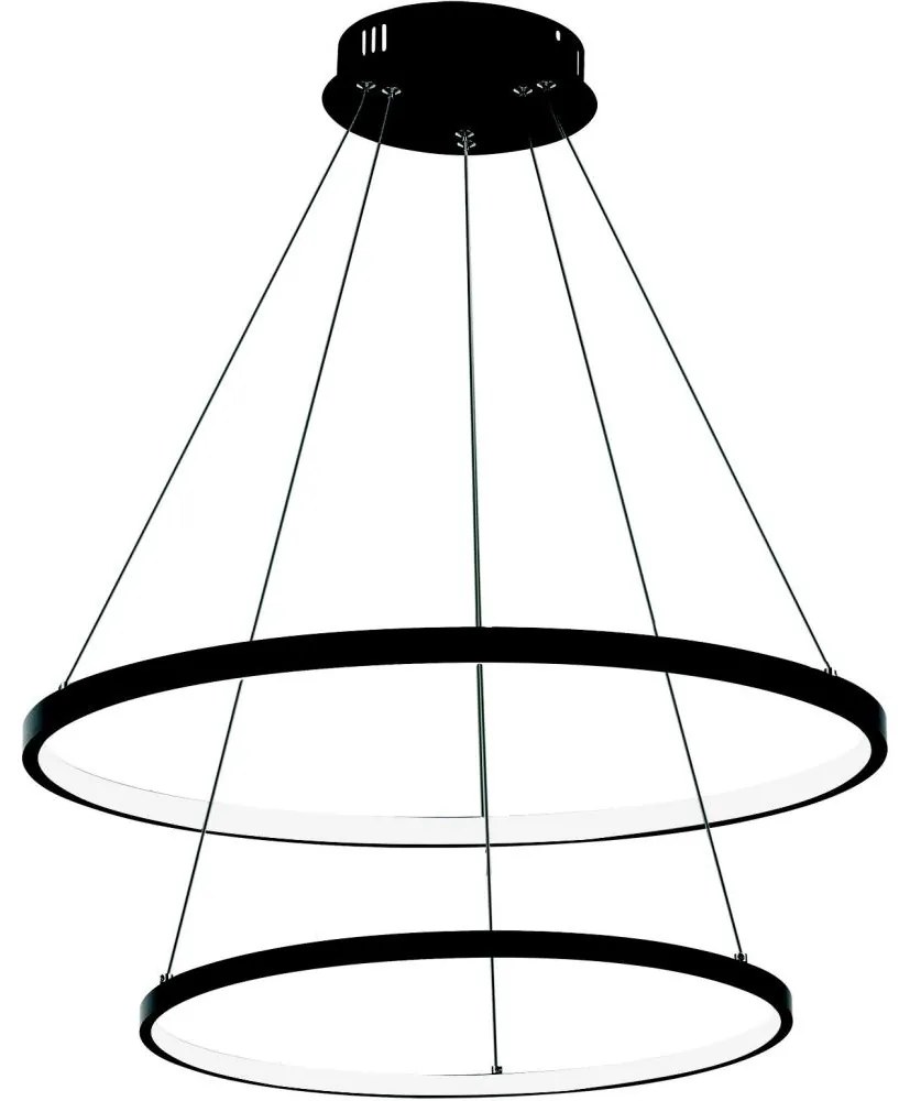 LED Csillár zsinóron LED/37W/230V 3000K fekete