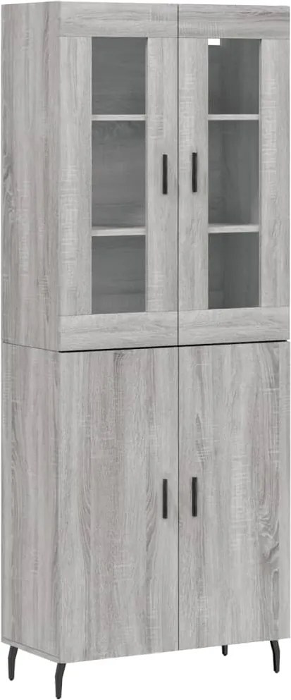 vidaXL szürke sonoma szerelt fa magasszekrény 69,5 x 34 x 180 cm