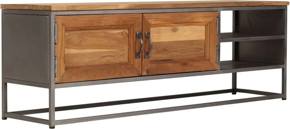 vidaXL újrahasznosított tíkfa és acél TV-szekrény 120 x 30 x 40 cm