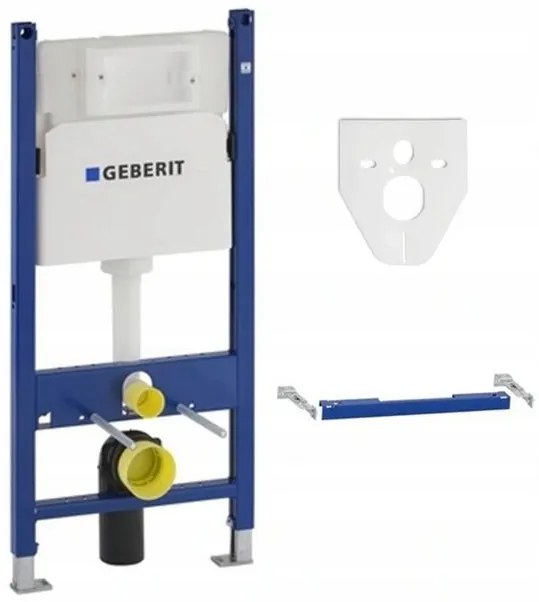 Akasztókészlet GEBERIT Duofix Basic + WC LENA Perem nélküli 48 x 36 cm + lassan eső deszka Slim, fekete, 3322XX85 + 39010185