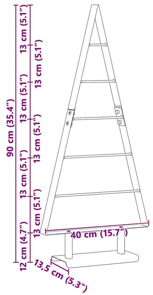 Fém karácsonyfa állvánnyal Fekete 90 cm Acél