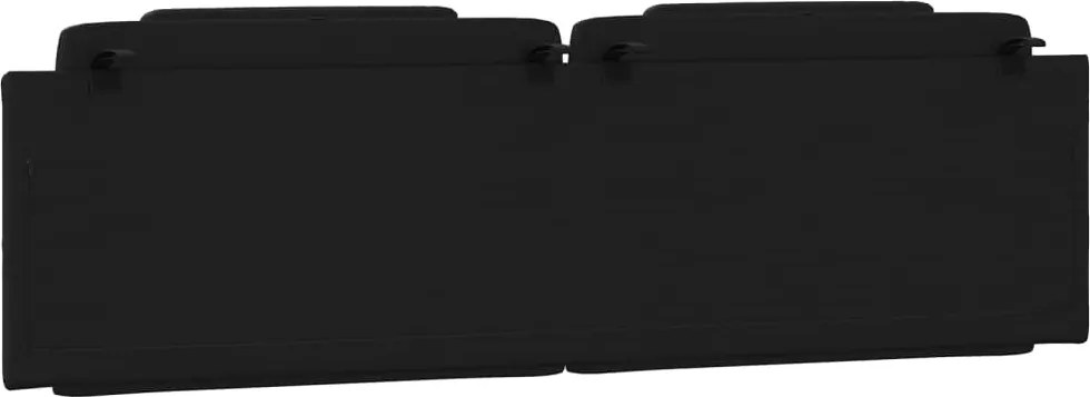 fekete műbőr fejtámla párna Viana 180 cm