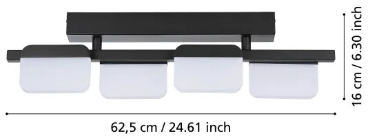 Eglo 98874 - LED Dimmelhető felületre szerelhető csillár ERVIDEL 4xLED/4,5W/230V