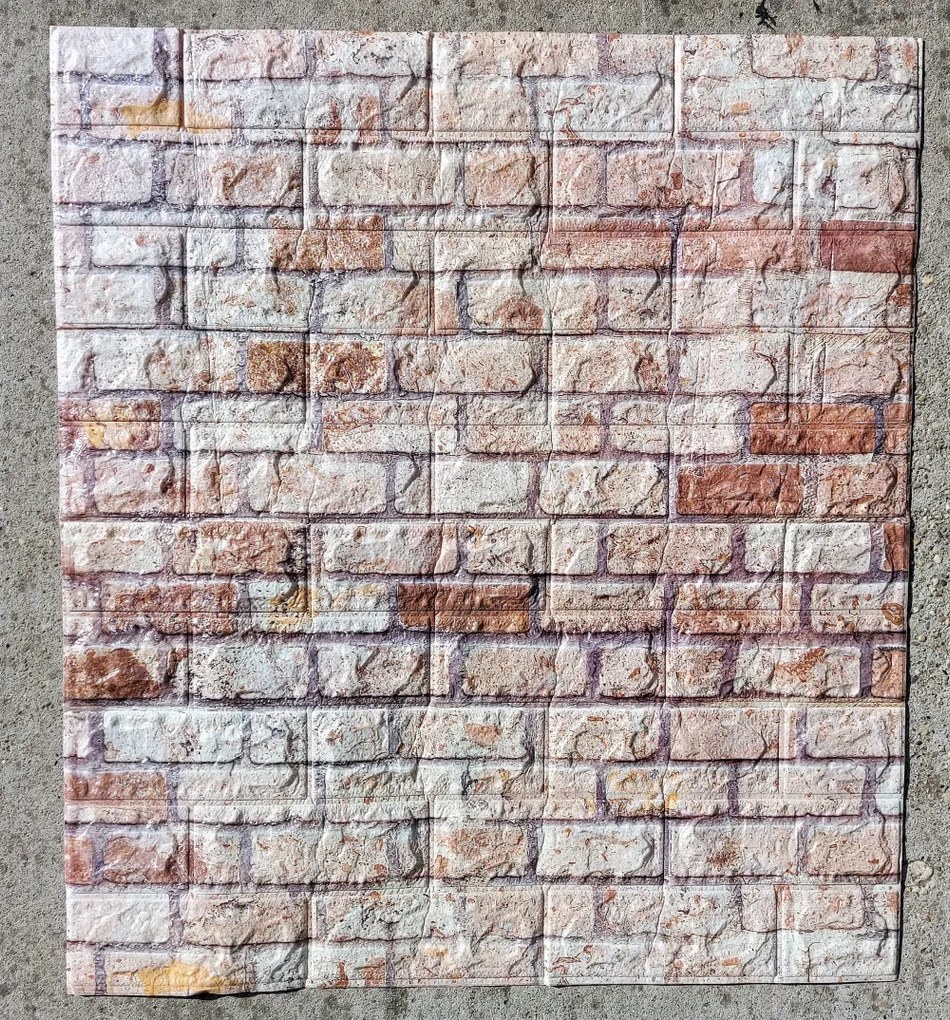 10 darab 3D ÖNTAPADÓS Falmatrica Tapéta 70 × 77 cm Natúr Tégla Dizájnnal