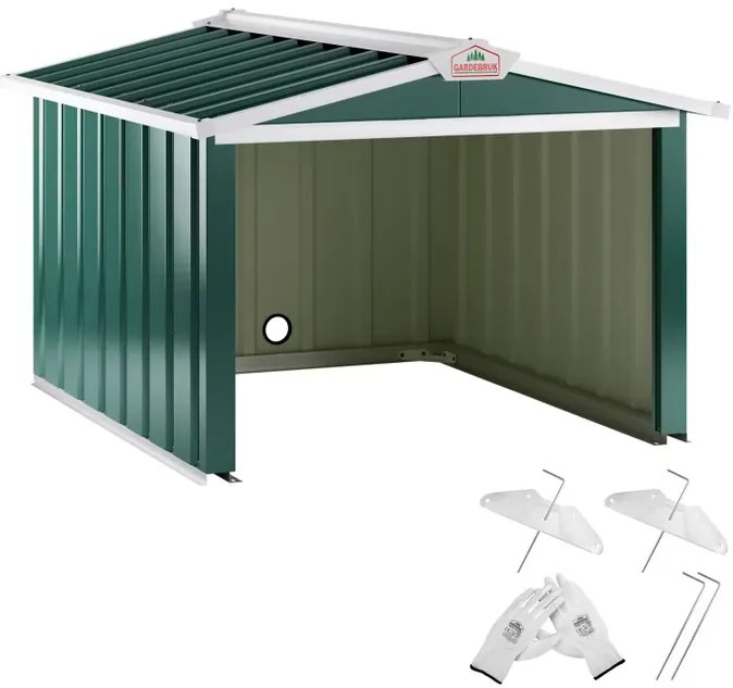 Deuba Garázs robotfűnyíróhoz 86x100x63 cm - zöld