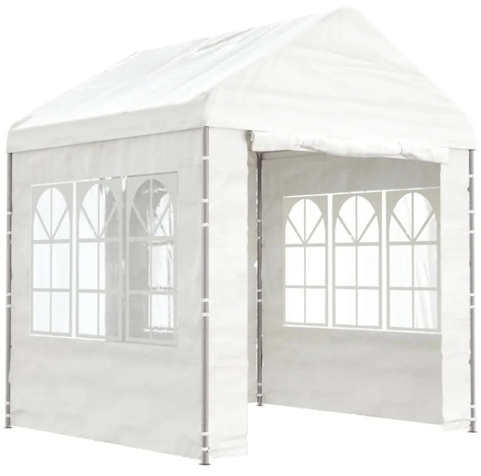 vidaXL fehér polietilén pavilon tetővel 2,28 x 2,23 x 2,69 m