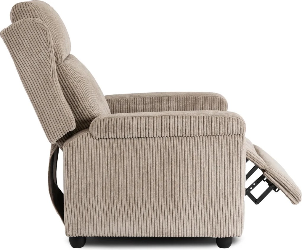 Dönthető fotel bézs kord kárpittal – SPENCER