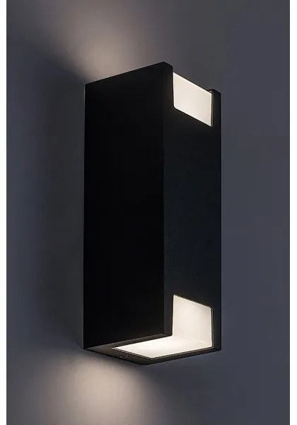 Rabalux 77055 - Kültéri fali lámpa CERNON 2xGU10/7W/230V IP44 fekete