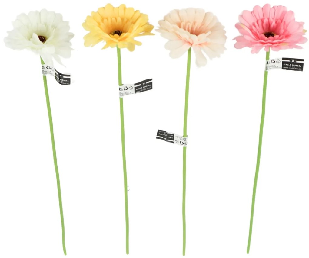 Művirág GERBERA 47 cm - több színben