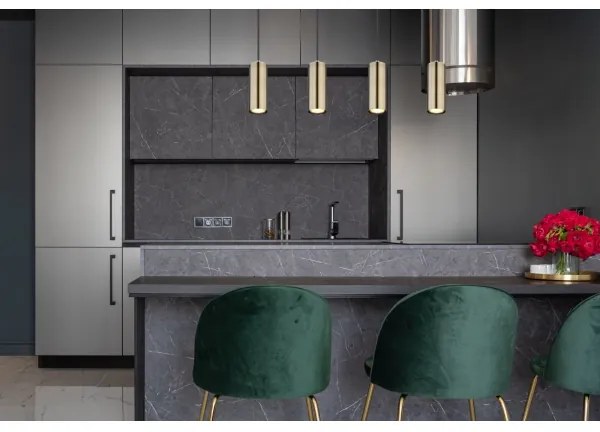 Globo 57911-4HM - ROBBY 4xGU10/35W/230V fekete/messing csillár