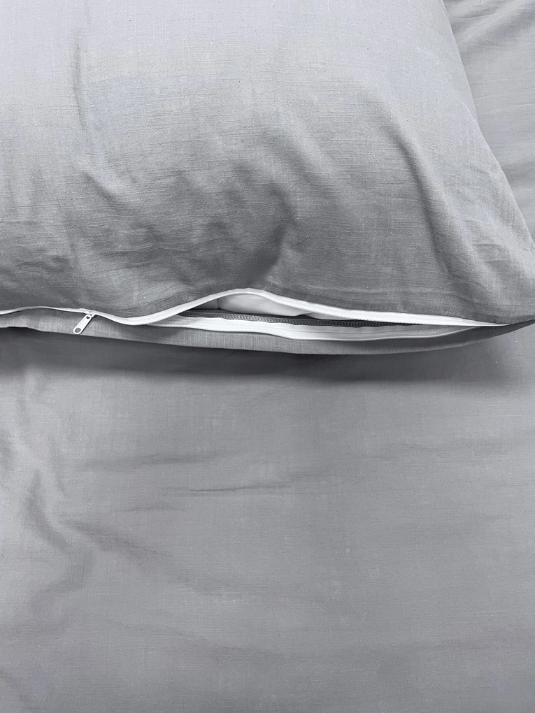 Szürke lenvászon ágynemű 140x200cm+90x70cm TiaHome