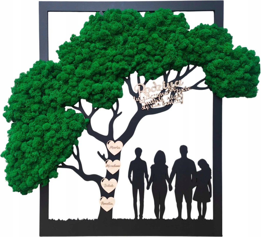 Fa moha mintás Család 50cm moha mintás Design