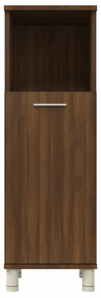 vidaXL barna tölgy színű szerelt fa fürdőszobaszekrény 30x30x95 cm