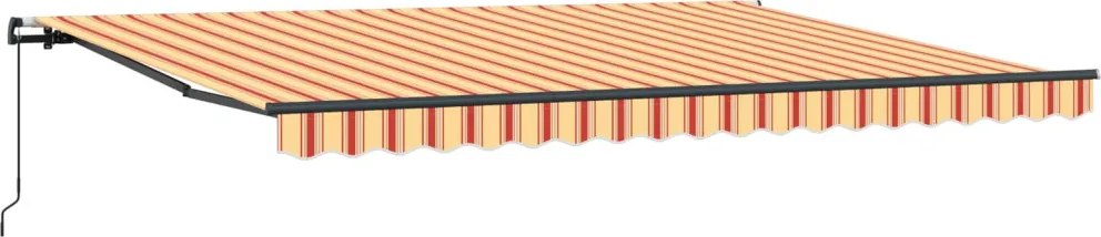Behúzható napellenző Sárga és narancs 450 × 300 cm