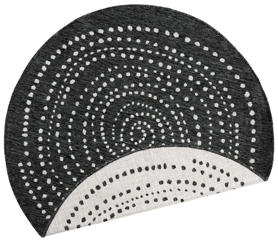 Bali fekete kültéri szőnyeg, ø 140 cm - NORTHRUGS