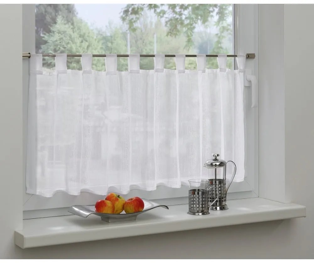 Fehér átlátszó függöny 48x140 cm - Gardinia