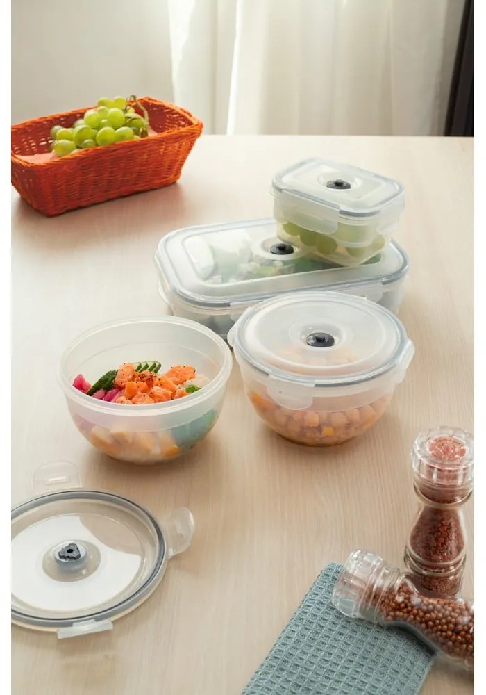 Food Saver 3 db-os élelmiszerdoboz szett vákuumpumpával - Compactor