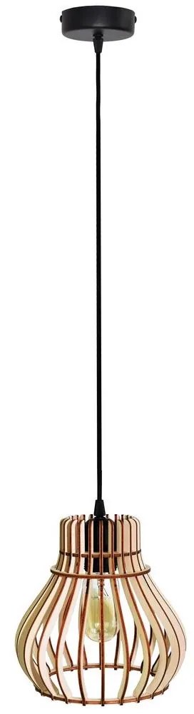 Csillár zsinóron BARREL 1xE27/24W/230V átmérő 20 cm