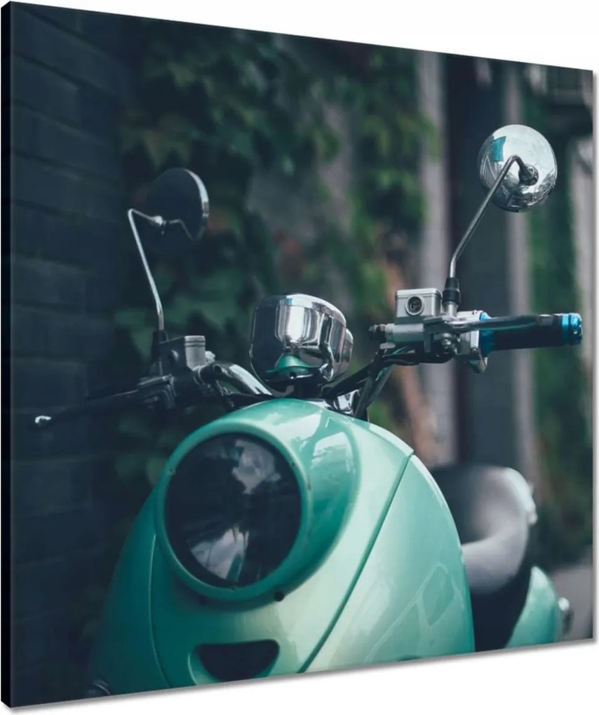 Vászonkép 60x60 Türkiz robogó