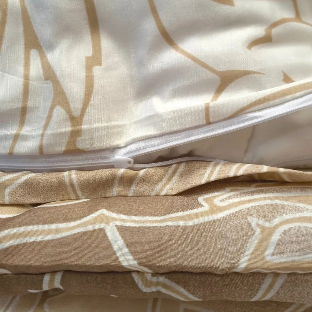 Fatima Barna pamut ágyneműhuzat TiaHome - 2x Párna 90x70cm, 1x Paplan 200x220cm