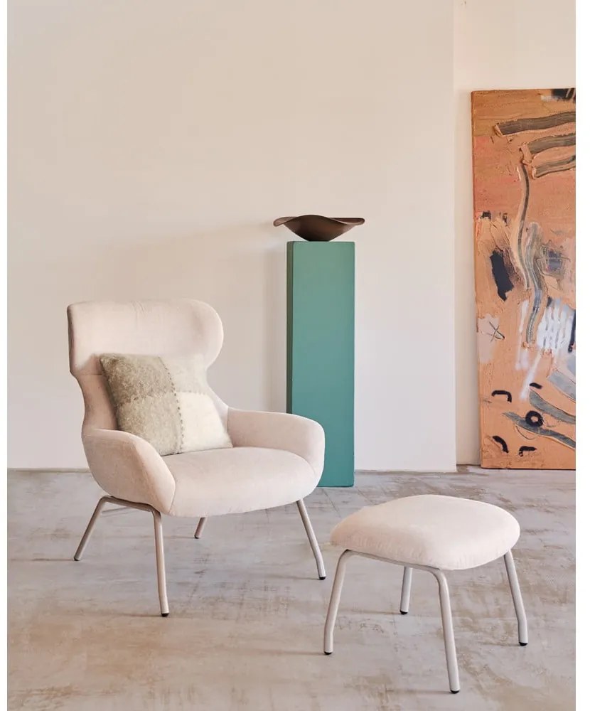 Bézs puff Belina – Kave Home