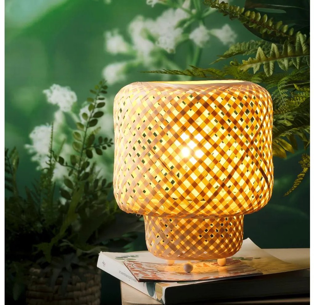 ONLI - Asztali lámpa BAMBOO 1xE27/22W/230V bambusz