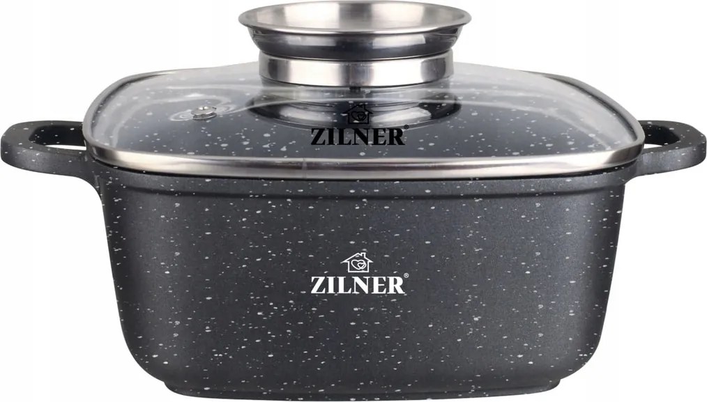 Négyzet alakú fazék 24cm Márvány Gáz indukciós Zilner