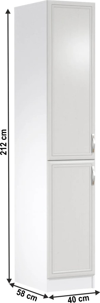 Élelmiszer szekrény D40SP, fehér/sosna Andersen, bal, SICILIA