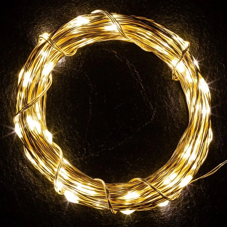 VOLTRONIC® LED lánc 2x 100 LED Meleg fehér