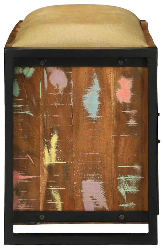pad szekrény multicolor 100x35x50 cm tömör újrahasznosított fa