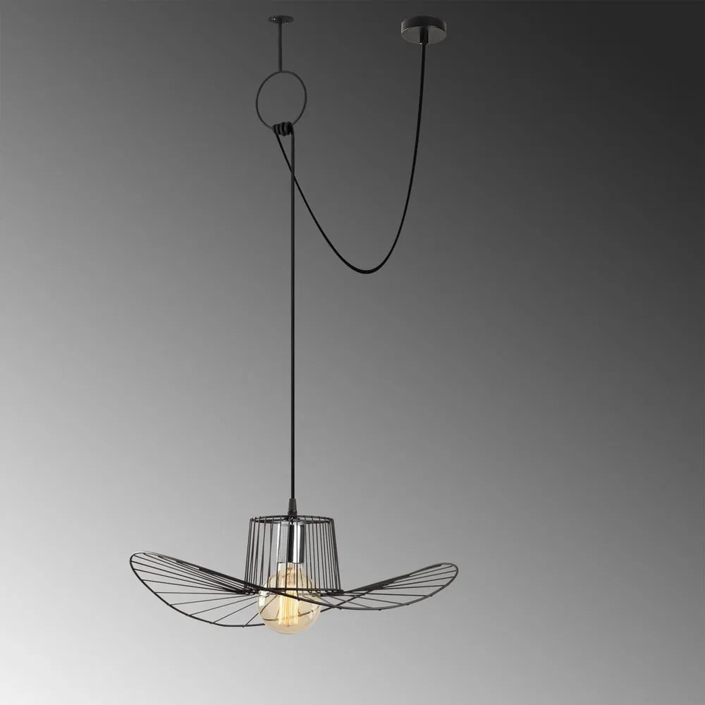 Fekete függőlámpa fém búrával ø 50 cm Tel – Opviq lights