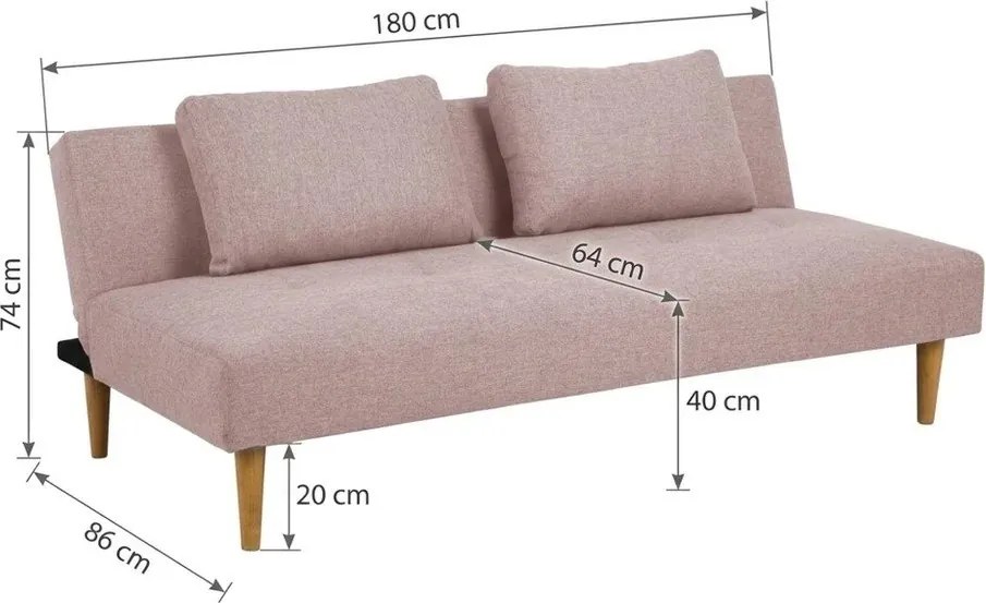 Szürke állítható-kinyitható kanapé 180 cm Matylda – Bonami Essentials