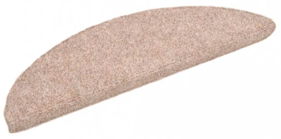 15 db krémszínű öntapadós lépcsőszőnyeg 56x17x3 cm
