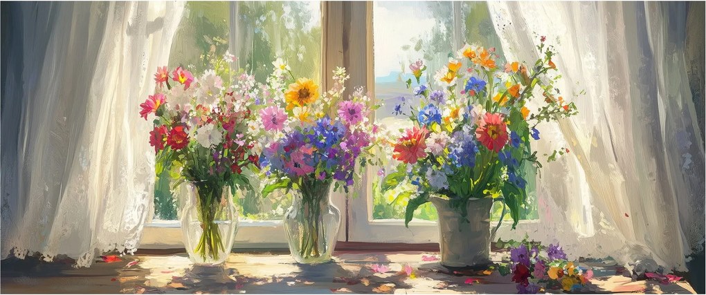 Kép - Csokor az ablaknál (120x50 cm)