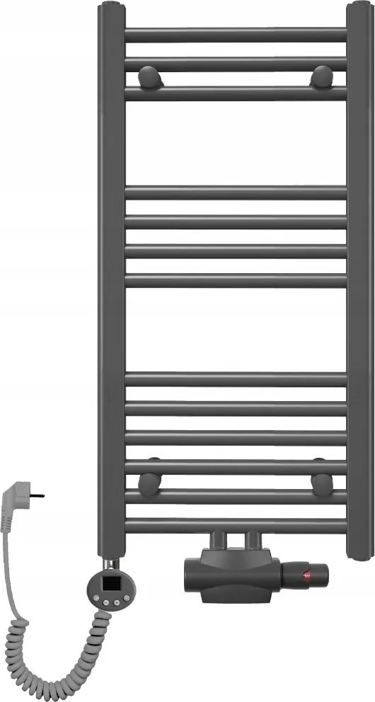 Fürdőszobai víz-elektromos radiátor Trm 800x400 antracit létra