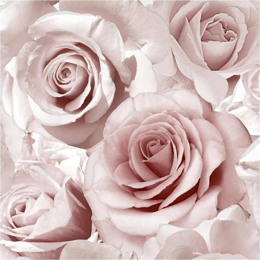 3D hatású fali tapéta virágok rózsák csillámokkal